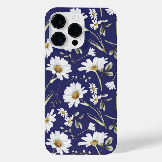 白い水色の花 iPhoneケース (裏面)
