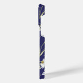 白い水色の花 iPhoneケース (左側面)