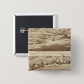 白い水、受け皿のランチ 缶バッジ (正面&裏面)