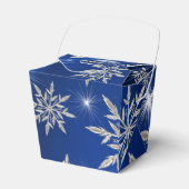 白い氷晶と青いクリスマススター フェイバーボックス (正面サイド)