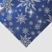 白い氷晶と青いクリスマススター 薄葉紙 (詳細)