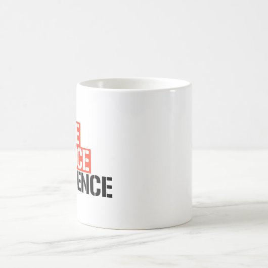 白い沈黙は暴力だ コーヒーマグカップ (中央)