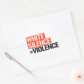 白い沈黙は暴力だ ラウンドシール (封筒)