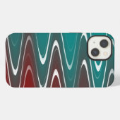 白い波 iPhoneケース (裏面横)