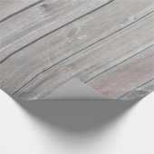 白い洗浄納屋の木製の国の素朴な包装紙 ラッピングペーパー (角)