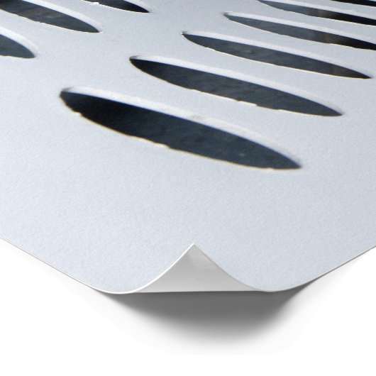 白い洗濯場から見上げた黒猫 ポスター (角)