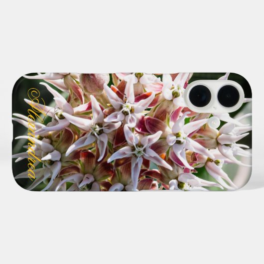 白い派手なミルクウィード – 自然写真 Case-Mate iPhoneケース (裏面 (横))