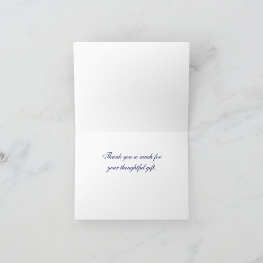 白い海軍円のモノグラムのフォントDIY BG サンキューカード (内部)