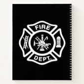 白い消防士バッジ ノートブック (裏面)