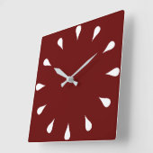 白い涙 スクエア壁時計 (傾斜)