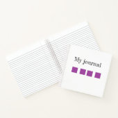 白い渦巻き状のノートブックの紫のブロック ノートブック (内部)