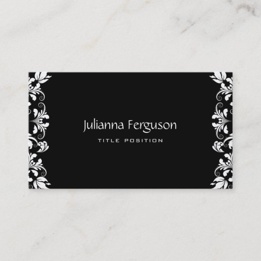 白い渦巻き状のリバーシブル名刺 名刺 (正面)