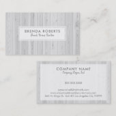 白い漂白された木の板の背景 名刺 (正面/裏面)