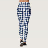 白い濃紺Large Pied De Poule Houndstooth レギンス (裏面)