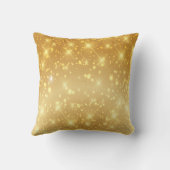 白い火花の金ゴールド背景 クッション (裏面)