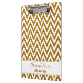 白い火花を持つ金色のシェブロン クリップボード (左)