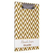 白い火花を持つ金色のシェブロン クリップボード (右)