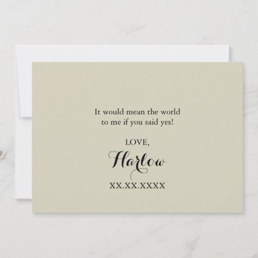 白い灯りがきらきら光るあなたは私の花嫁の付き添い 招待状 (裏面)