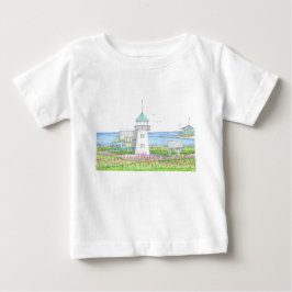 白い灯台のキッズTシャツ ベビーTシャツ