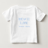 白い灯台のキッズTシャツ ベビーTシャツ (裏面)