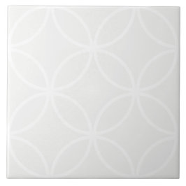 白い灰色と白の花びらの円ダイヤモンドパターン タイル