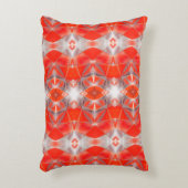 白い灰色の上に浮いている赤い曲線形状のレポート アクセントクッション (正面(垂直))