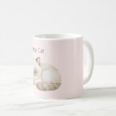 白い灰色の子猫 コーヒーマグカップ (正面右)