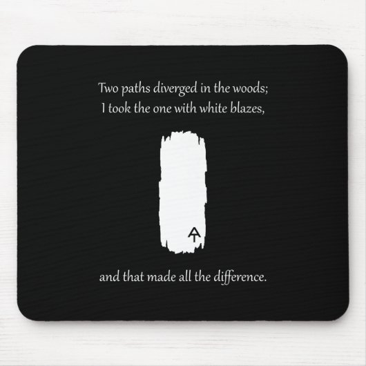 白い炎の道が分岐したアパラチアの小道 マウスパッド (正面)