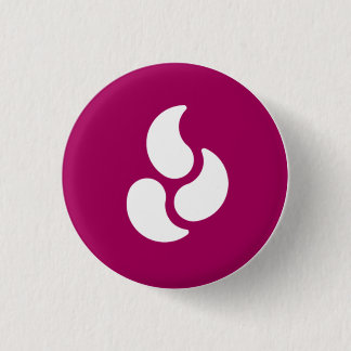 白い炎-円形ボタン 缶バッジ