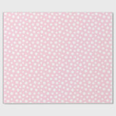 白い点（淡いピンク）の折り返し紙 ラッピングペーパー (フラット)