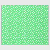 白い点（淡い緑）の折り返し紙 ラッピングペーパー (フラット)