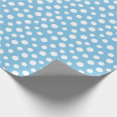 白い点（淡い青）の折り返し紙 ラッピングペーパー (角)