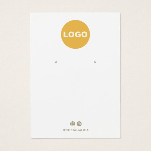 白い無地にロゴのイヤリング表示カードを追加 (正面)