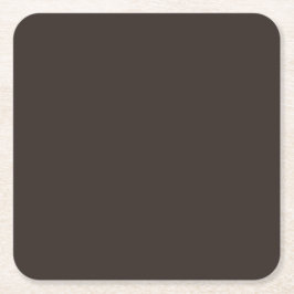 白い無地のクルミの茶色 スクエアペーパーコースター