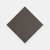 白い無地のクルミの茶色 スタンダードランチョンナプキン (角)