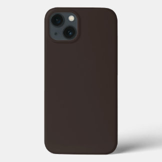 白い無地のクルミの茶色 iPhone 13ケース