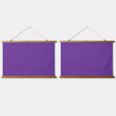 白い無地の四角いセントの紫の背景 吊り下げ型タペストリー (ダブル)
