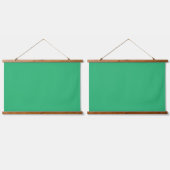 白い無地の背景に位置する緑の四角 吊り下げ型タペストリー (ダブル)