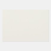 白い無地の色のミニマルな白いハト無地のブ ラッピングペーパーシート (正面)