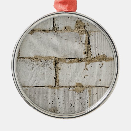 白い煉瓦 メタルオーナメント (正面)