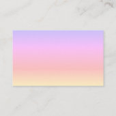 白い煙で紫からオレンジのグラデーション美しい 名刺 (裏面)