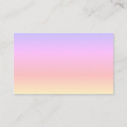 白い煙で紫からオレンジのグラデーション美しい 名刺 (裏面)