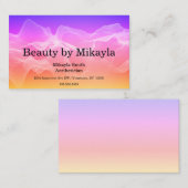 白い煙で紫からオレンジのグラデーション美しい 名刺 (正面/裏面)