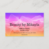 白い煙で紫からオレンジのグラデーション美しい 名刺 (正面)