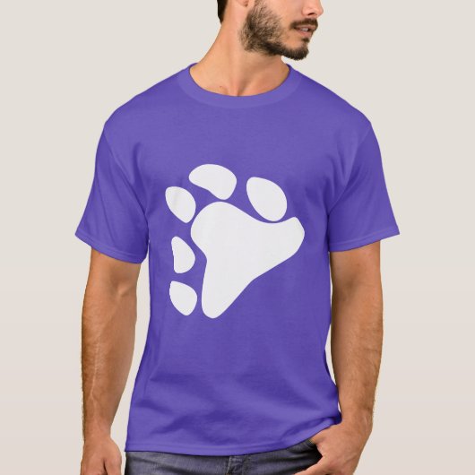 白い熊の足のシンボル Tシャツ (正面)