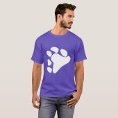 白い熊の足のシンボル Tシャツ (正面フル)
