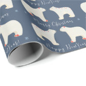 白い熊2頭 ラッピングペーパー (ロールコーナー)