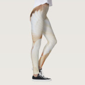 白い熱帯のエキゾチックな貝殻の写真夏 レギンス (右)