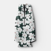 白い熱帯花のパターン ボトルクーラー (裏面)