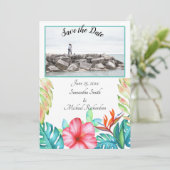 白い熱帯花の写真 セーブザデート (スタンド正面)